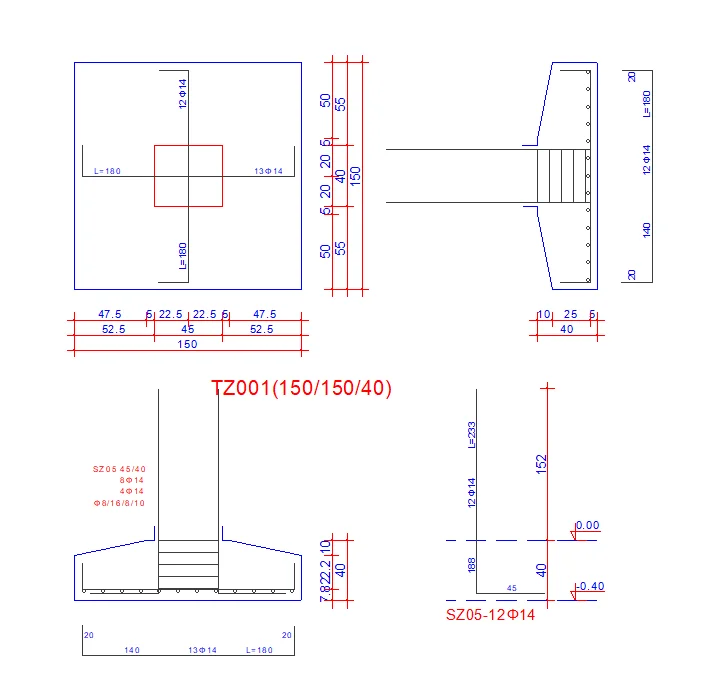 Perincian Rebar untuk Foundation